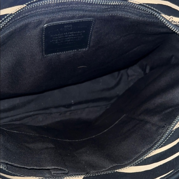 Coach Zebra Print Tote - Black and Tan - Picture 2 of 11